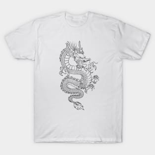 Black Asian Dragon T-Shirt